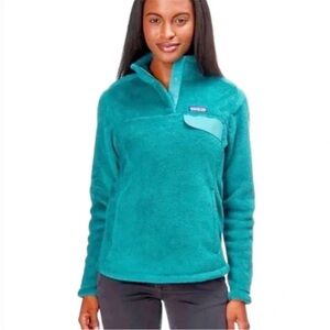 PATAGONIA Re-Tool Snap-T Epic Blue Fleece Pullover Sweater Women’s Size Small